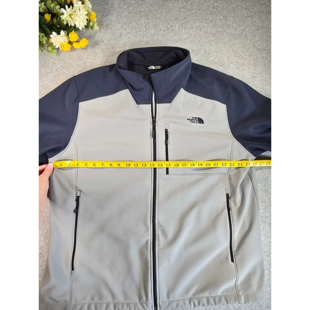 The North Face Apex Bionic 2 Jacket Mens XXL Grey Blue Gorpcore Softshell Fleece